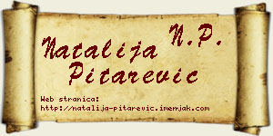 Natalija Pitarević vizit kartica
